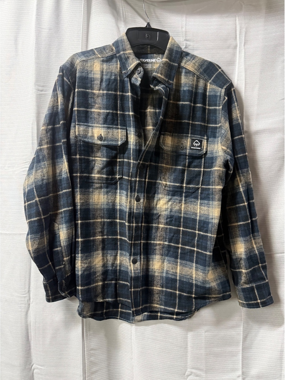 Wolverine Men's Long Sleeve Plaid Cotton Shirt Size L